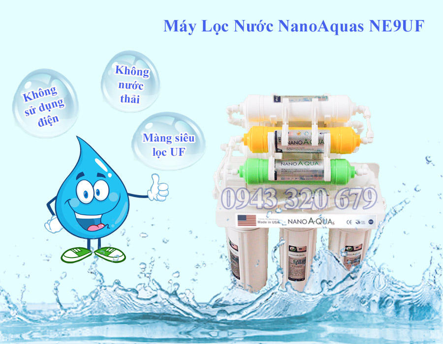 Máy Lọc Nước NanoAquas NE9UF Công Nghệ Siêu Lọc UF