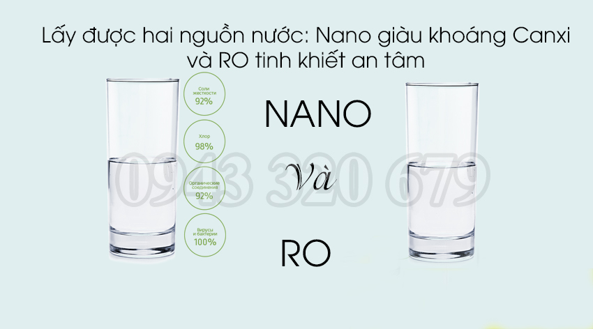 Máy lọc cho 2 nguồn nước: Nano và RO