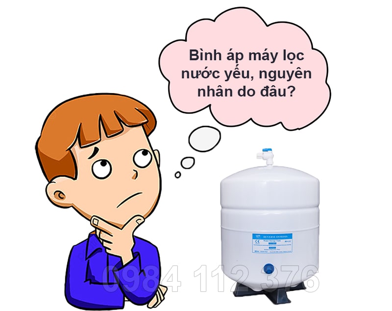 Nguyên nhân bình áp máy lọc nước yếu