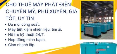 Cho Thuê Máy Phát Điện Chuyên Mỹ, Phú Xuyên, Giá tốt, Uy Tín
