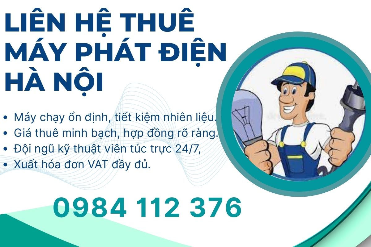 CHO THUÊ MÁY PHÁT ĐIỆN CÔNG NGHIỆP TẠI HÀ NỘI ĐẢM BẢO AN TOÀN