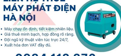 Thuê máy phát điện tại Chương Mỹ, Hà Nội – Hoàng Anh JSC cho thuê máy phát công suất lớn, chạy dầu Diesel