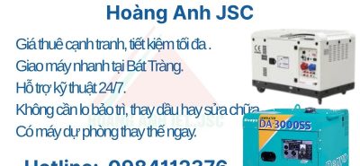 Lợi ích khi thuê máy phát điện tại Hoàng Anh JSC