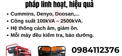 Thuê máy phát điện công nghiệp – Giải pháp linh hoạt, hiệu quả