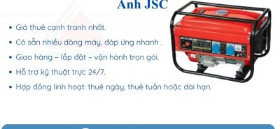 Lợi ích khi thuê máy phát điện tại Hoàng Anh JSC