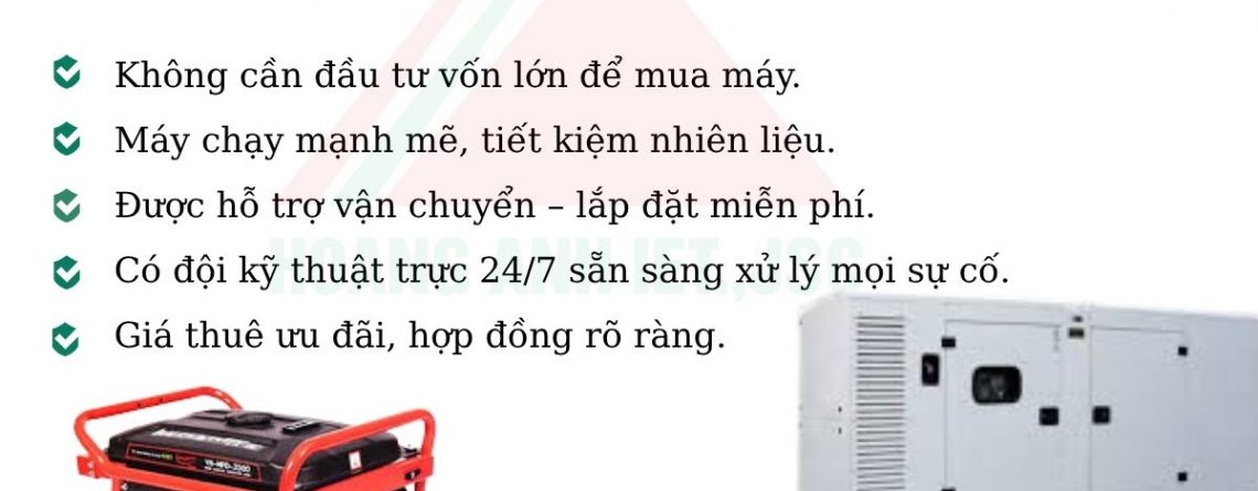 Thuê Máy Phát Điện Công Nghiệp Tại Ba Vì – Linh Hoạt & Tiện Lợi