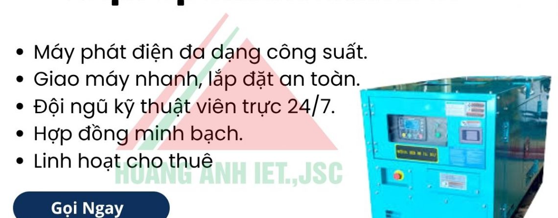 Thuê Máy Phát Điện Rẻ Hoài Đức, Hà Nội 50kVA – 500kVA, Giá Rẻ 24/7