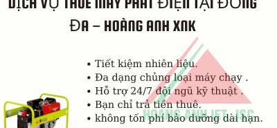 Dịch vụ cho thuê máy phát điện Lĩnh Nam, công suất 10kVA – 30kVA,
