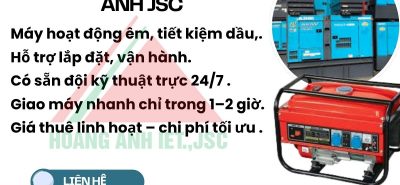 Thuê Máy Phát Điện Mỹ Đức 50kVA–200kVA | Giao Nhanh, Giá Rẻ 24/7 – Hoàng Anh JSC