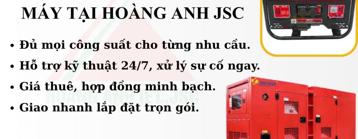 thuê máy phát điện Ứng Hoà, thuê máy phát điện Hà Nội, máy phát điện chạy dầu, máy phát điện Hoàng Anh JSC