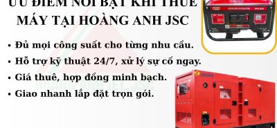 thuê máy phát điện Ứng Hoà, thuê máy phát điện Hà Nội, máy phát điện chạy dầu, máy phát điện Hoàng Anh JSC