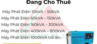 Hoàng Anh JSC chuyên cho thuê máy phát điện 50kVA–500kVA tại Yên Xuân, giá rẻ, uy tín.
