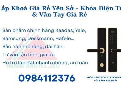 Lắp Khoá Giá Rẻ Yên Sở –  Khóa Điện Tử & Vân Tay Giá Rẻ 