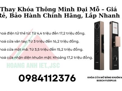 Thay Khóa Thông Minh Đại Mỗ – Giá Rẻ, Bảo Hành Chính Hãng, Lắp Nhanh