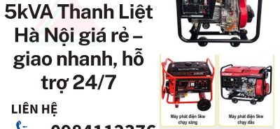 Thuê Máy Phát Điện 5kVA Thanh Liệt Giá Rẻ – Giao Nhanh 20 Phút