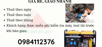 Thuê Máy Phát Điện 5kVA Ô Diên – Hà Nội Giá Rẻ, Giao Nhanh