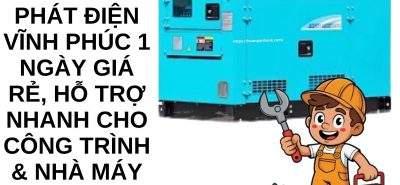 Thuê Máy Phát Điện Vĩnh Phúc 1 Ngày – Có Sẵn Máy, Hỗ Trợ Nhanh Cho Công Trình & Nhà Máy