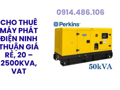 Cho Thuê Máy Phát Điện Ninh Thuận Giá Rẻ, Công Suất 20kVA–2500kVA, Có VAT