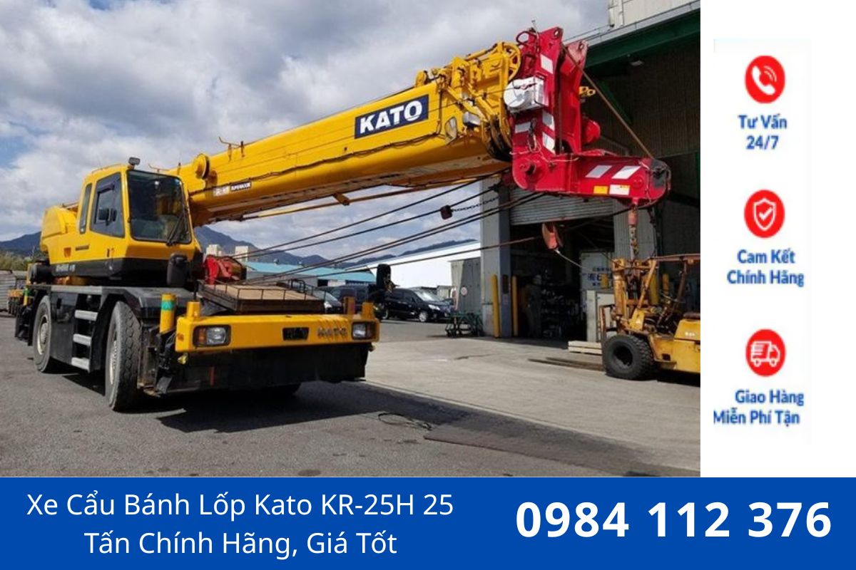 Xe Cẩu Bánh Lốp Kato KR-25H 25 Tấn Chính Hãng, Giá Tốt, Vận Hành Bền Bỉ
