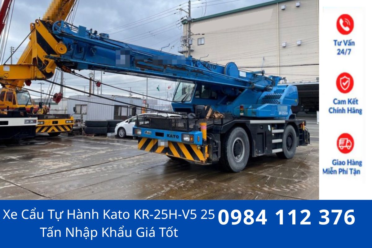Xe Cẩu Tự Hành Kato KR-25H-V5 25 Tấn Nhập Khẩu Giá Tốt (1)
