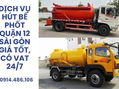 Hút Bể Phốt Quận 12 Sài Gòn 24/7 Giá Tốt, Có VAT | Hoàng Anh JSC
