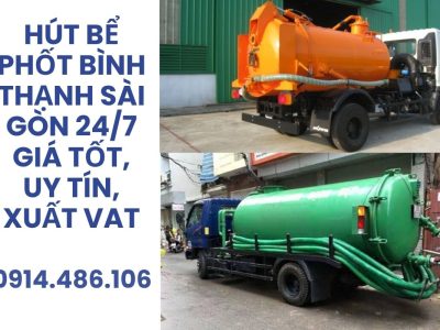 Hút Bể Phốt Bình Thạnh Sài Gòn 24/7 Giá Tốt, Xuất VAT